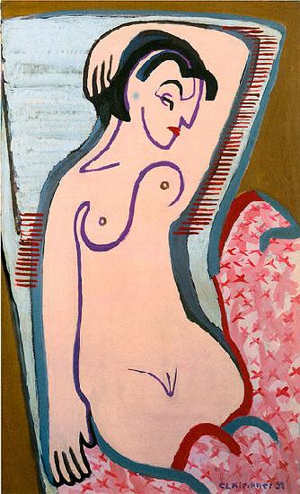 Ernst Ludwig Kirchner Reclining female nude Germany oil painting art